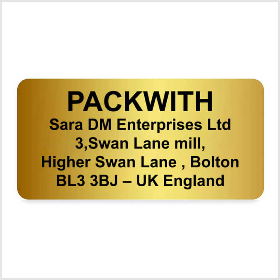 Personalized gold address labels/Custom gold return address stickers