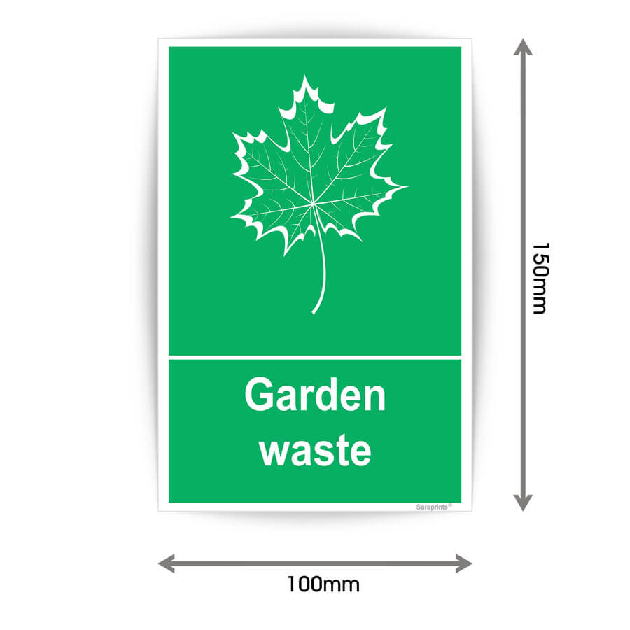 Garden bin labels/Garden waste disposal signage/Outdoor waste