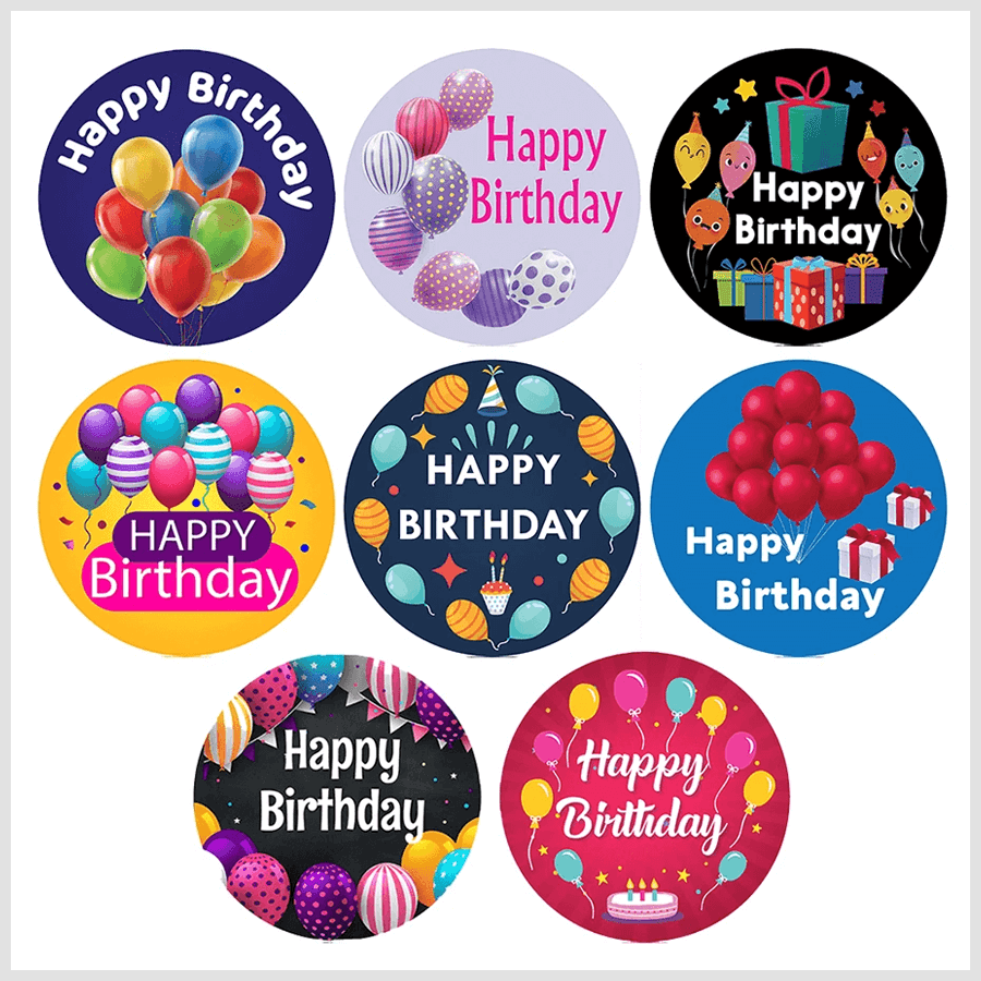 Balloon Happy Birthday Stickers/Birthday sticker/Happy birthday sticker