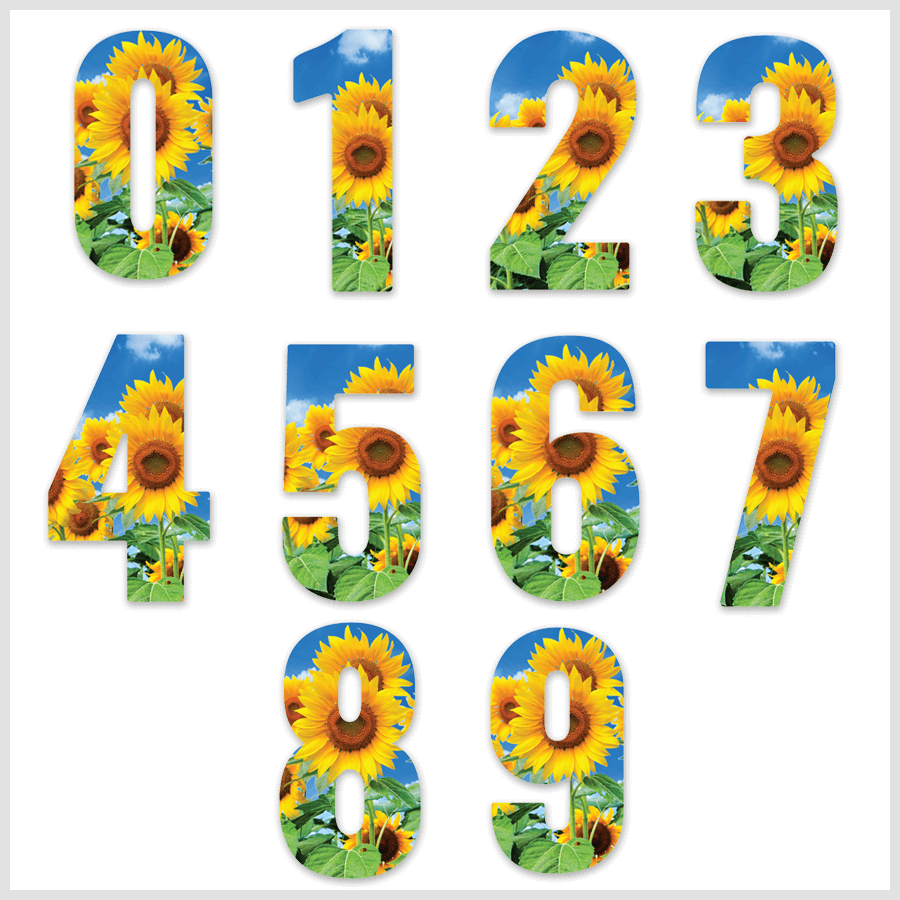 Sunflower Bin Number Stickers papaprints