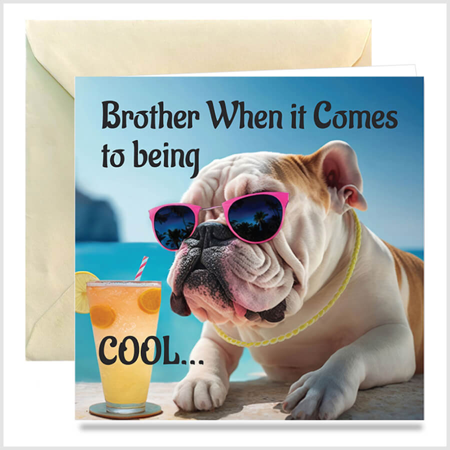 Stay Cool Bro With Funny Greeting Card