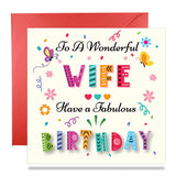 Colorful Text Birthday Greeting Card