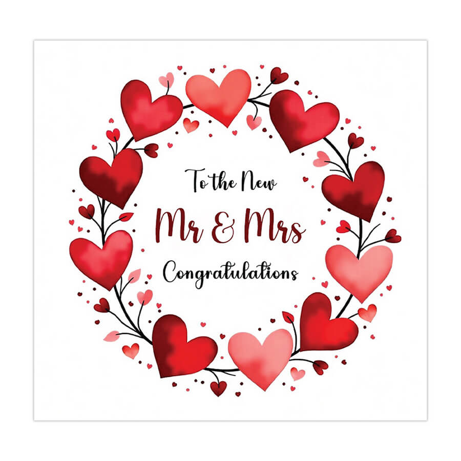 Mr and Mrs Wedding Congratulations Card