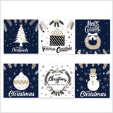 Blue and white Christmas card