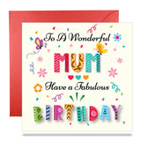 Colorful Text Birthday Greeting Card