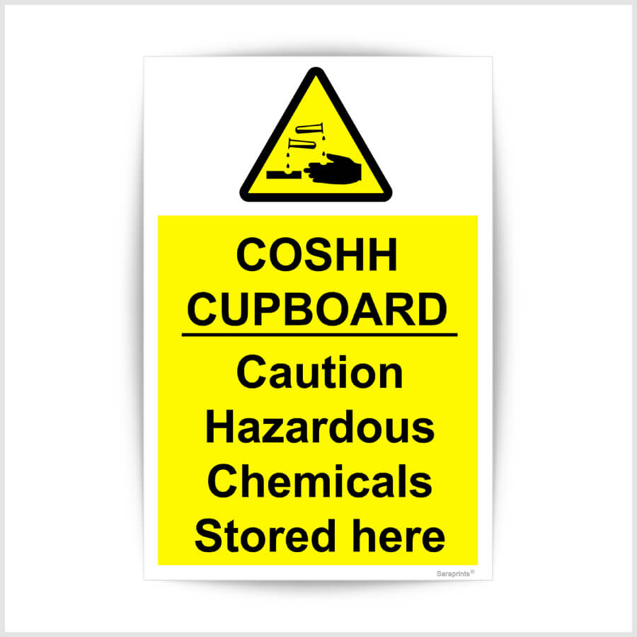 COSHH Cupboard Sign Sticker