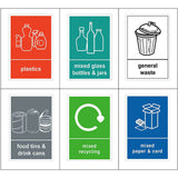 Mixed Recycling Bin Signs Stickers