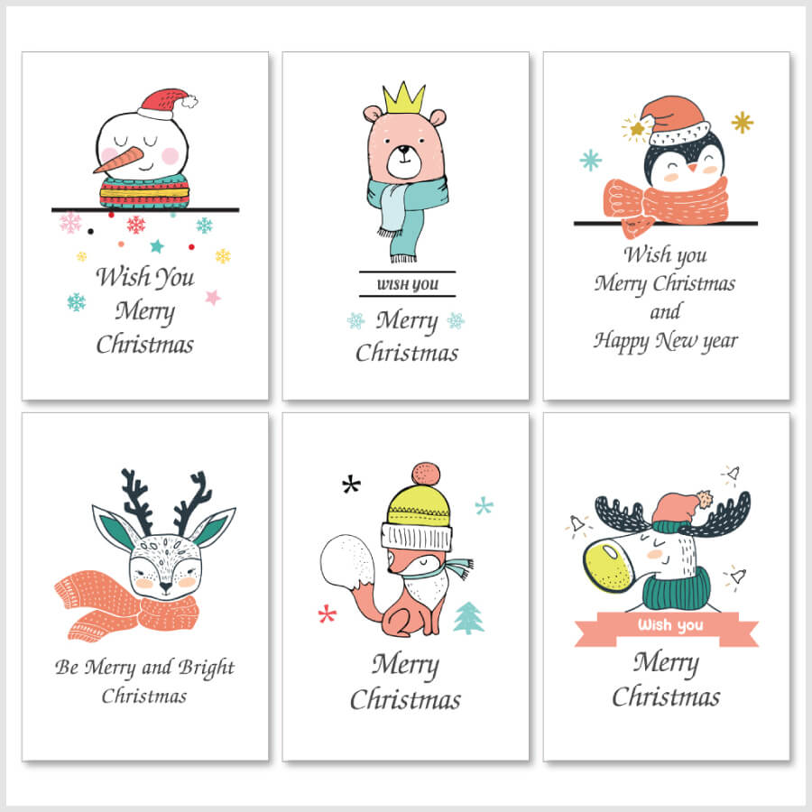 Animal Christmas card