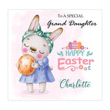 Personalised Easter card for granddaughter with cute festive design