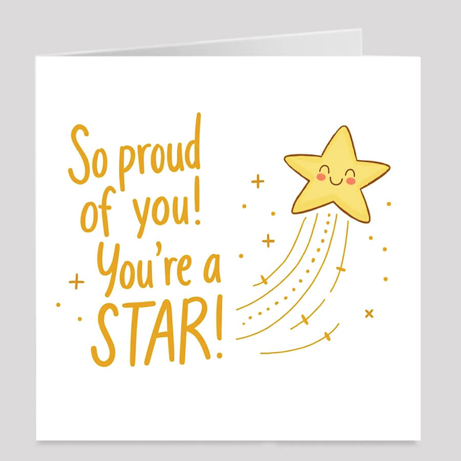 Well Done Card Packaging View You’re a Star Greeting Card with Envelope