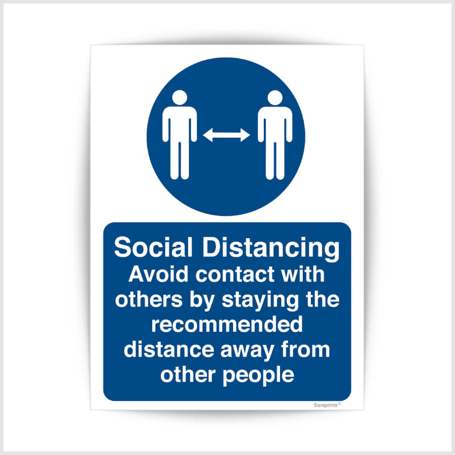 Social Distancing Sign Sticker