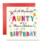 Colorful Text Birthday Greeting Card