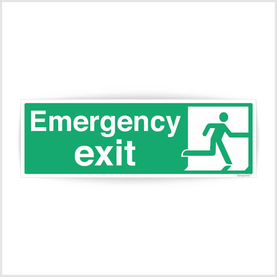 Exit sign sticker for emergencies/vinyl exit sign sticker/Indoor and ...