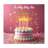 Sweet Cake Theme Birthday Card for Your Big Sister