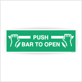 Push Bar To Open Sticker