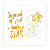 star congratulations greeting card with envelope