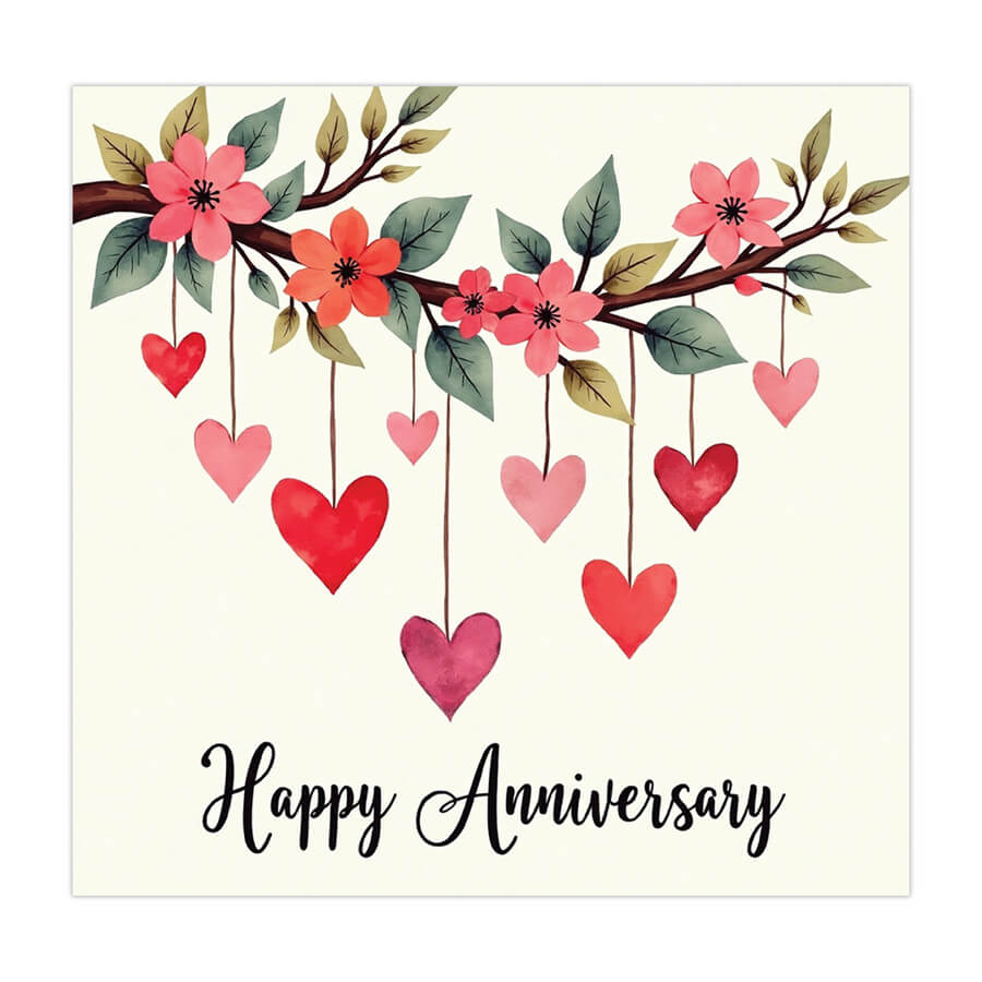 anniversary wishes card with envelope