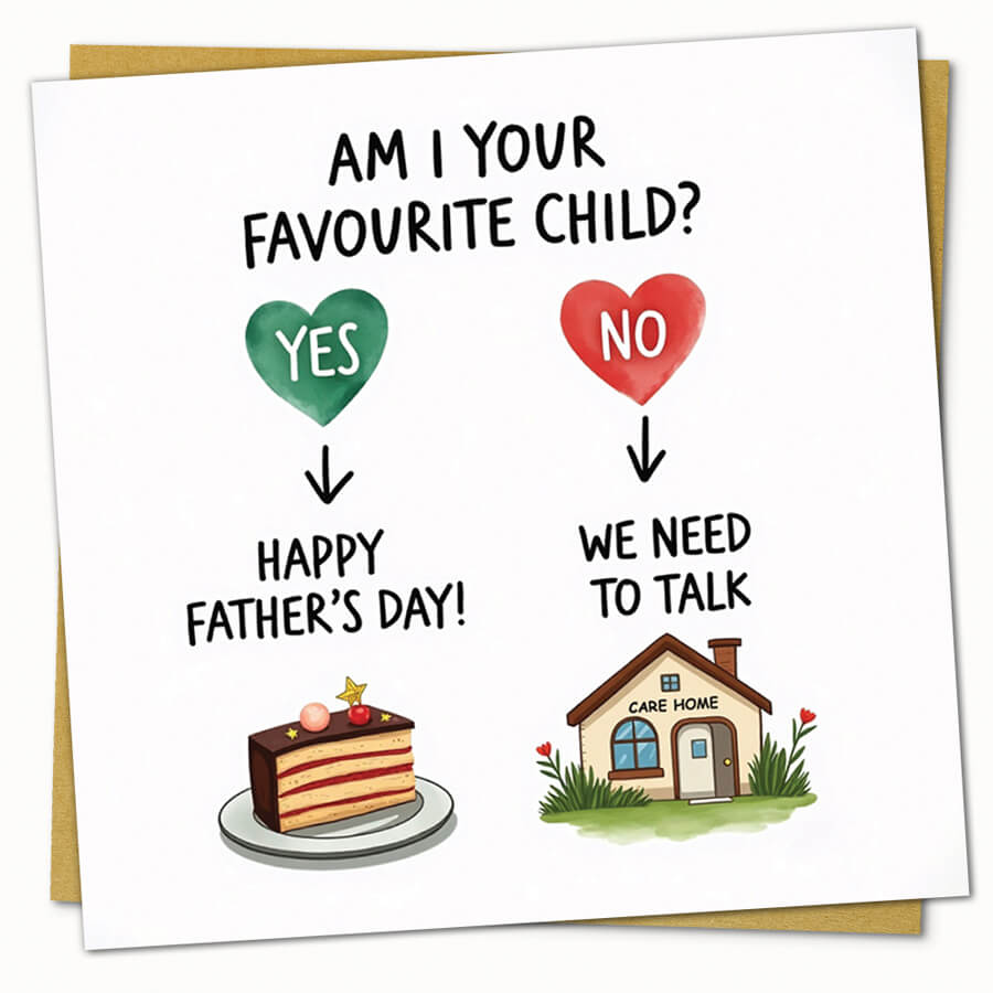 Personalised Father’s Day Card with Custom Message Inside