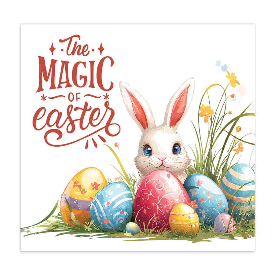 magic of easter greeting card bunny egg design