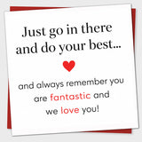 good luck exams card
