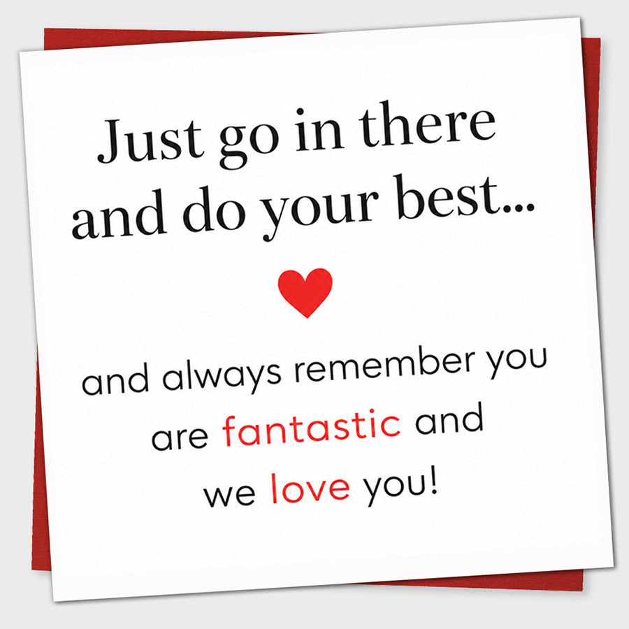 good luck exams card
