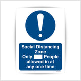 Social Distancing Zone Sign Sticker