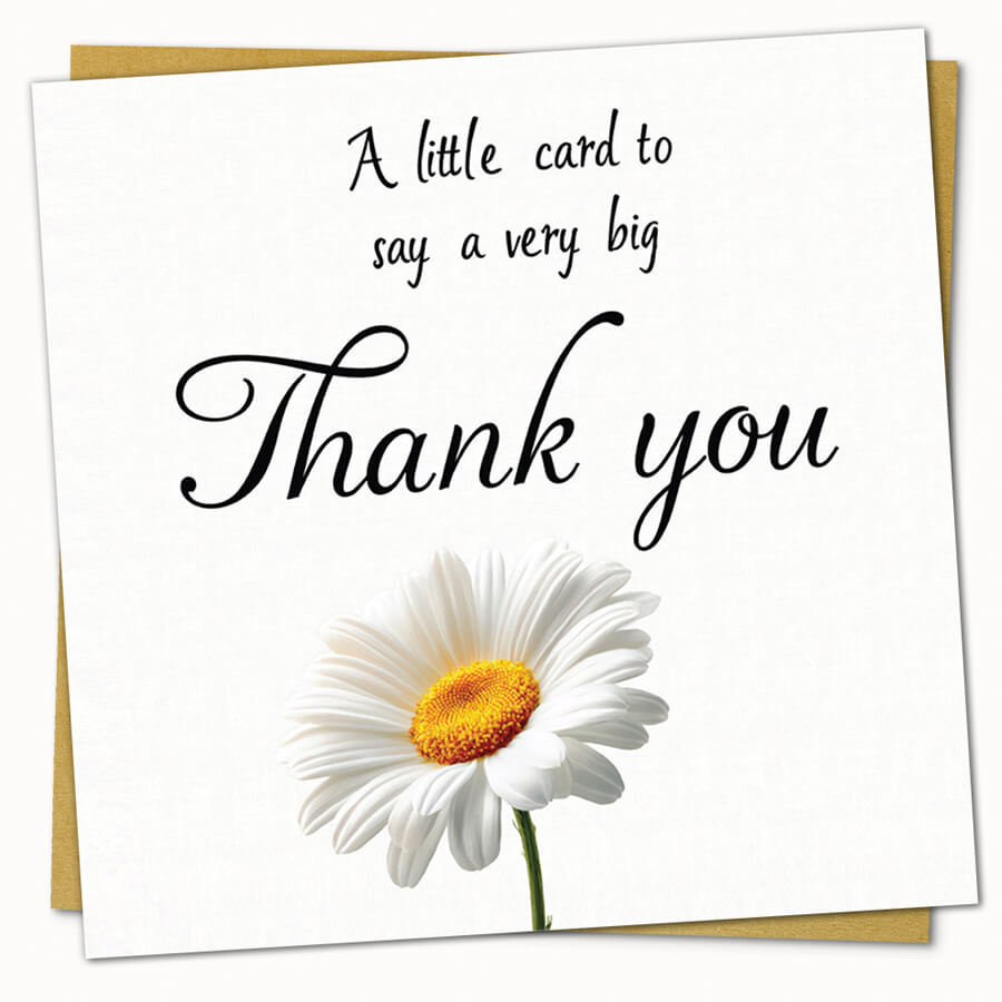 Teacher thank you card with envelope FSC certified greeting card