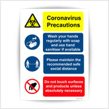 Corona Precautions Sign Sticker