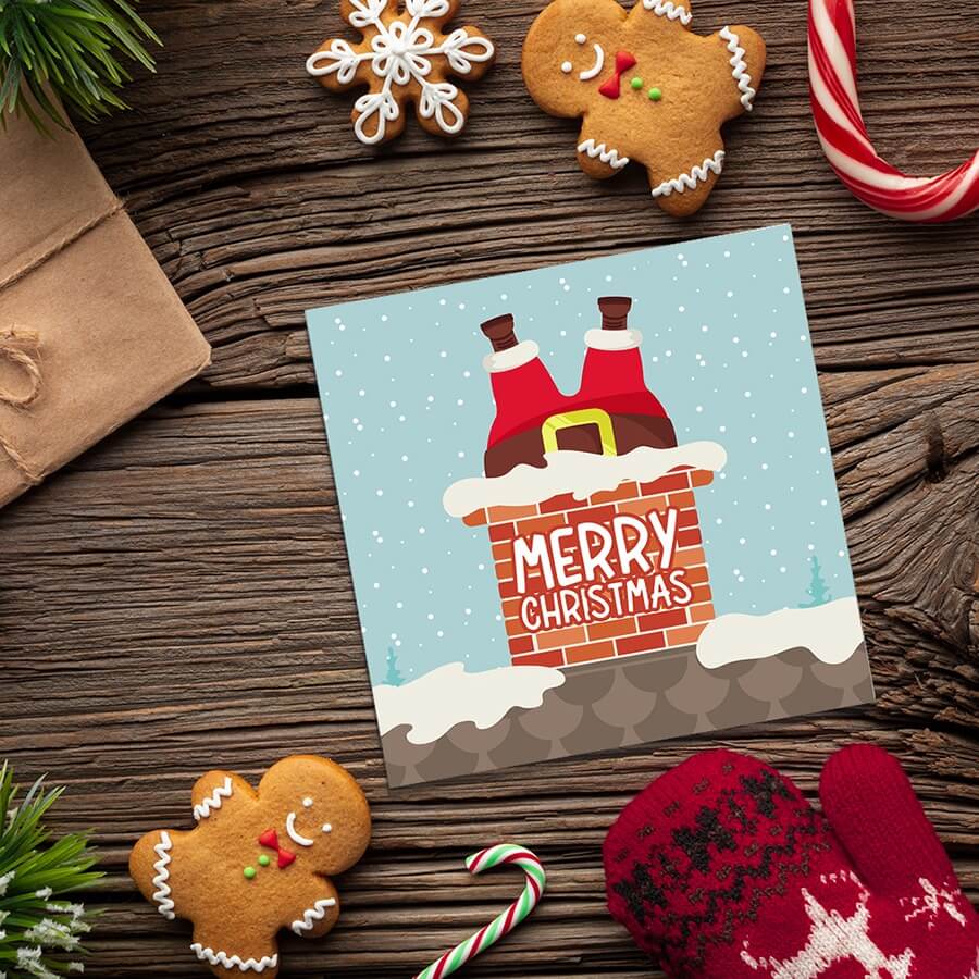 Christmas Cards - Pack Of 30 - Fun Santa