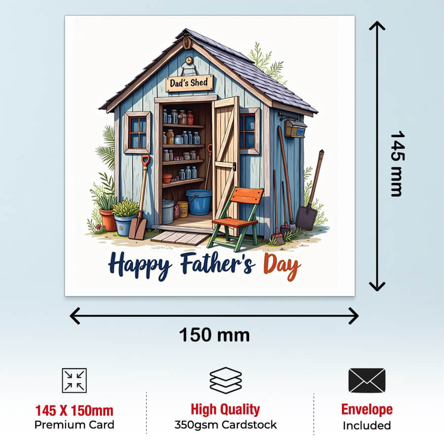 Personalised Father's Day Card - Shed