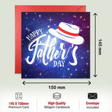 Premium personalised Father’s Day card for dad with colourful modern design