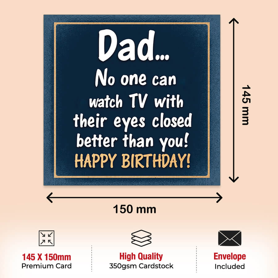 Personalised Happy Birthday Dad greeting card 145x150mm FSC certified