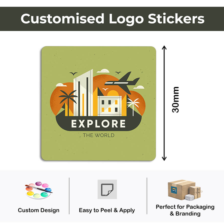 Custom business logo stickers