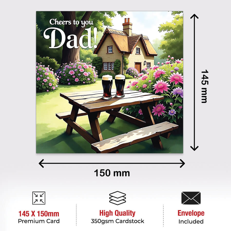 personalised Father’s Day greeting card.