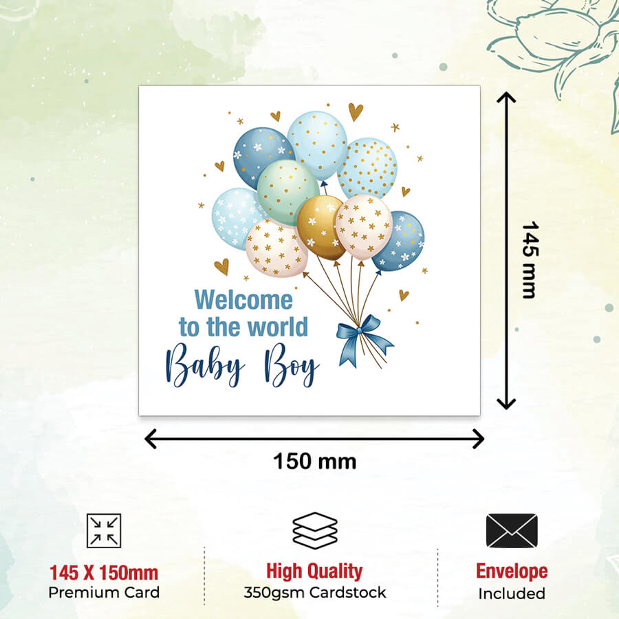 newborn baby boy greeting card