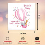 beautiful baby girl greeting card