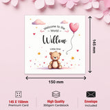 Personalised baby girl card