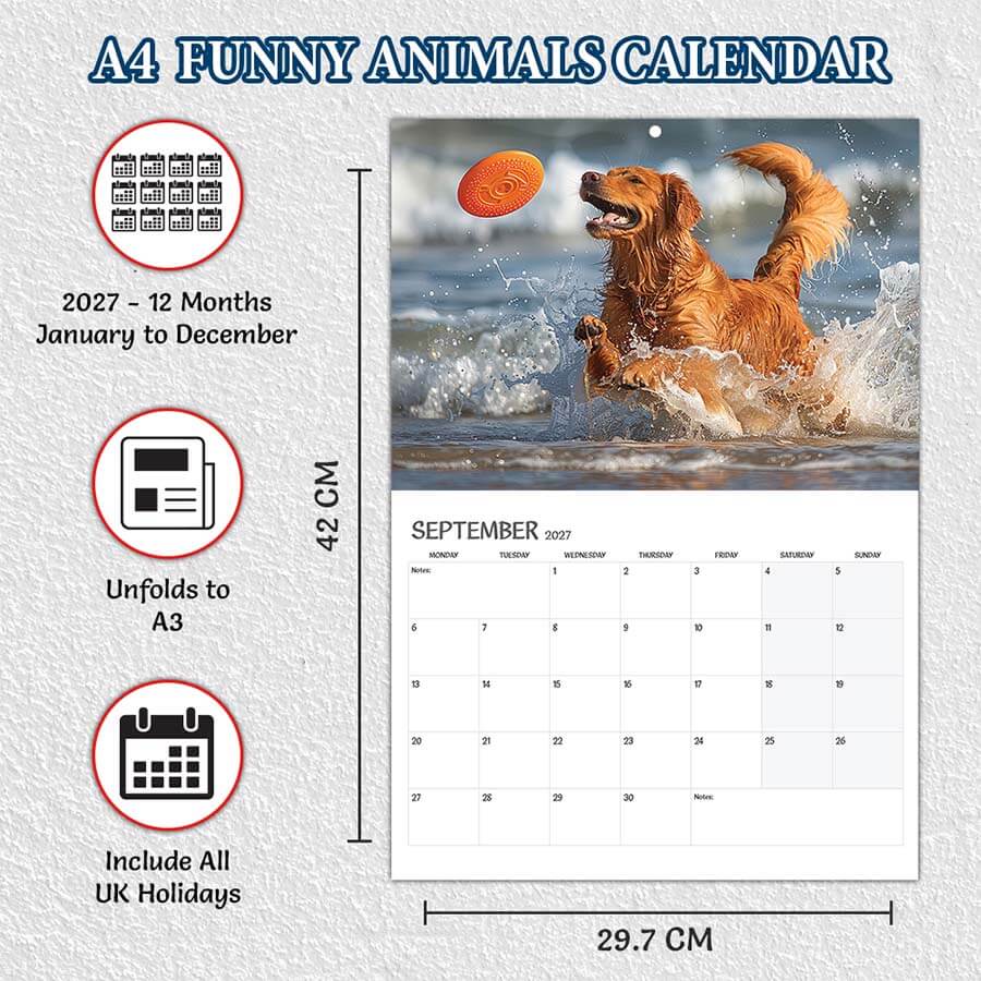 Funny animals calendar 2027
