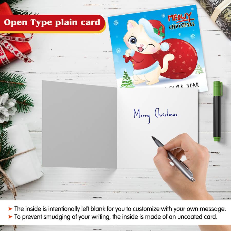 Adorable Cat Couple Christmas Card