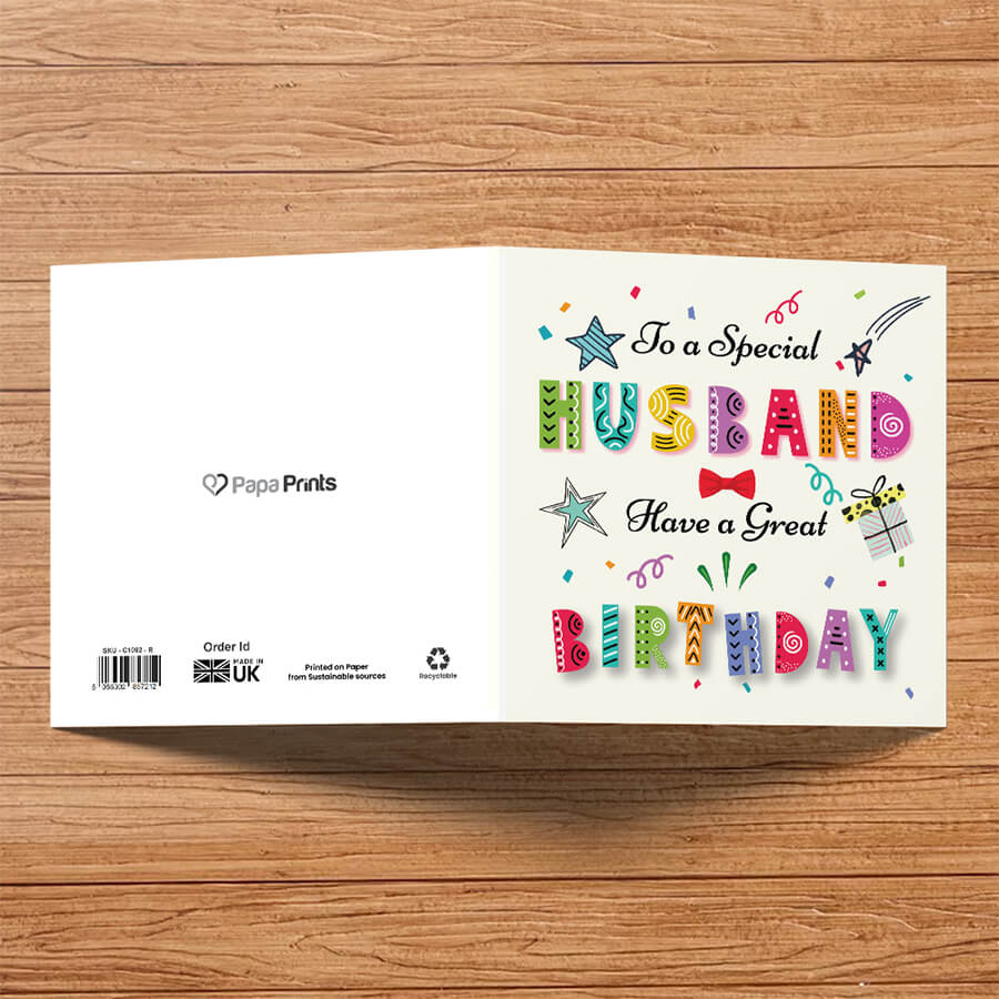 Colorful Text Birthday Greeting Card