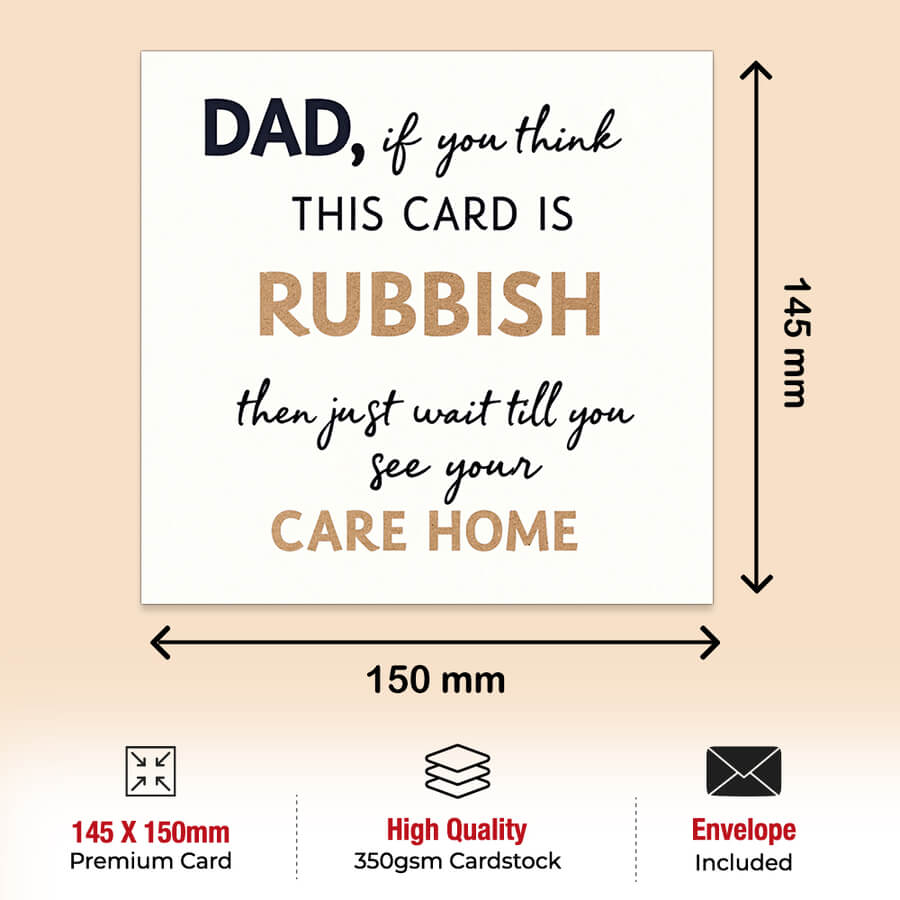 Rude dad birthday card