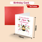Charming Honey Bee Happy Birthday Card for Mom