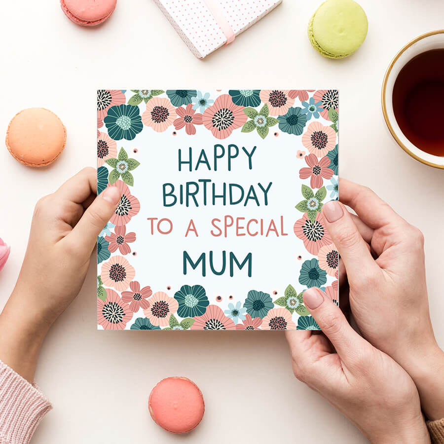 Floral Elegance for Mum's Birthday Greeting Card