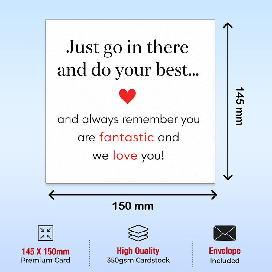 good luck in your exams card
