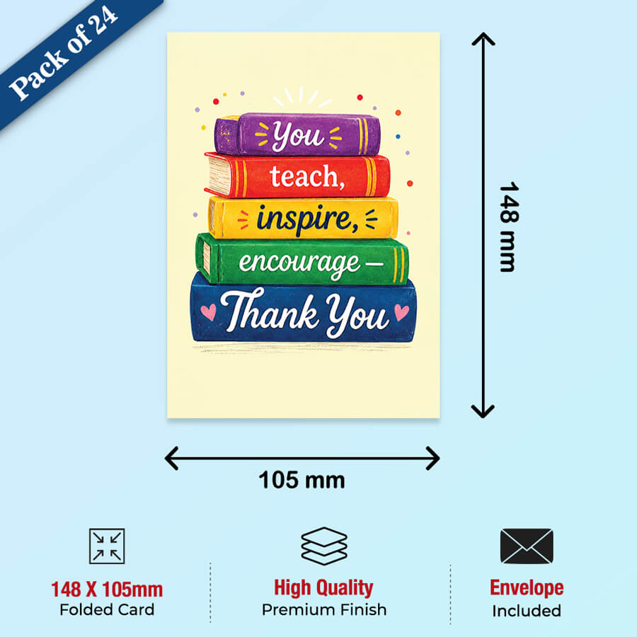 thank you teacher cards multipack
