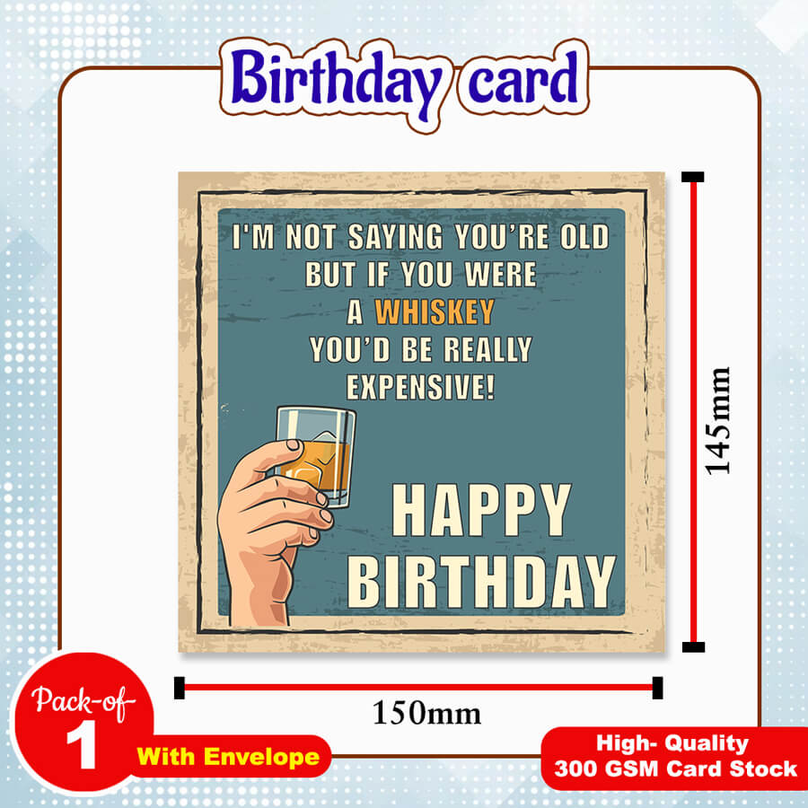 Aged Whiskey Birthday Card