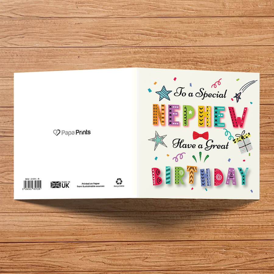 Colorful Text Birthday Greeting Card