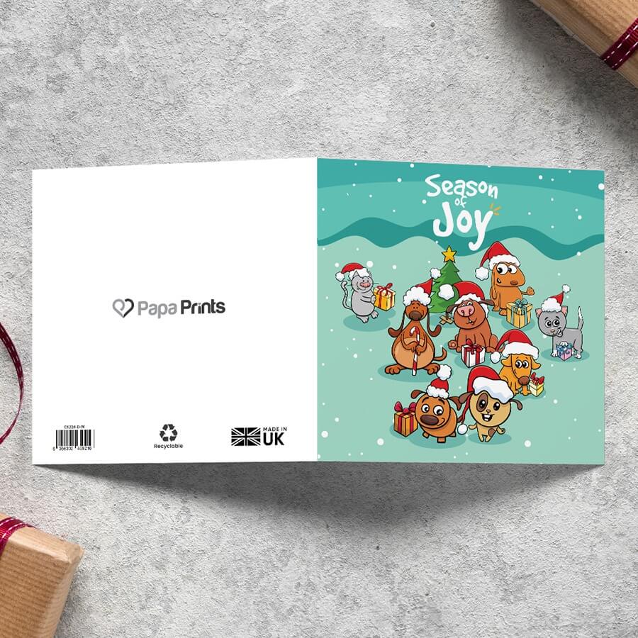 Children's Christmas cards pack for school classrooms