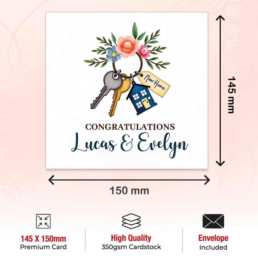 Custom Greeting Card for Housewarming Celebration