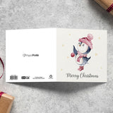 Premium Christmas Greeting Cards with Cute Penguin Theme